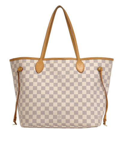 Neverfull MM, &pound;695, Handbags, White, Canvas, Front view